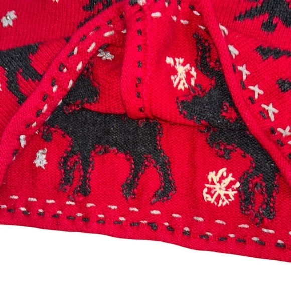 Coldwater Creek Red Moose Snow Christmas Holiday Vest Wool Women’s 1X Winter - Picture 6 of 11
